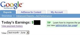 Google Adsense Interface Google Adsense Interface - Creative Commons 2.0