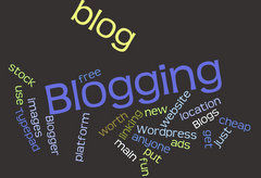 Blogging FAQs (Image created at Wordle.net)
