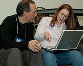 Photo: Connecting at PodCamp
