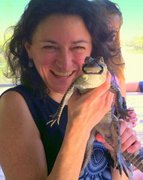 Photo: Val with Alligator